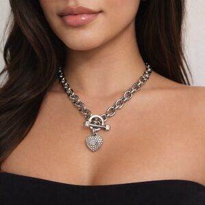 Juicy Couture Crown Heart Toggle Necklace